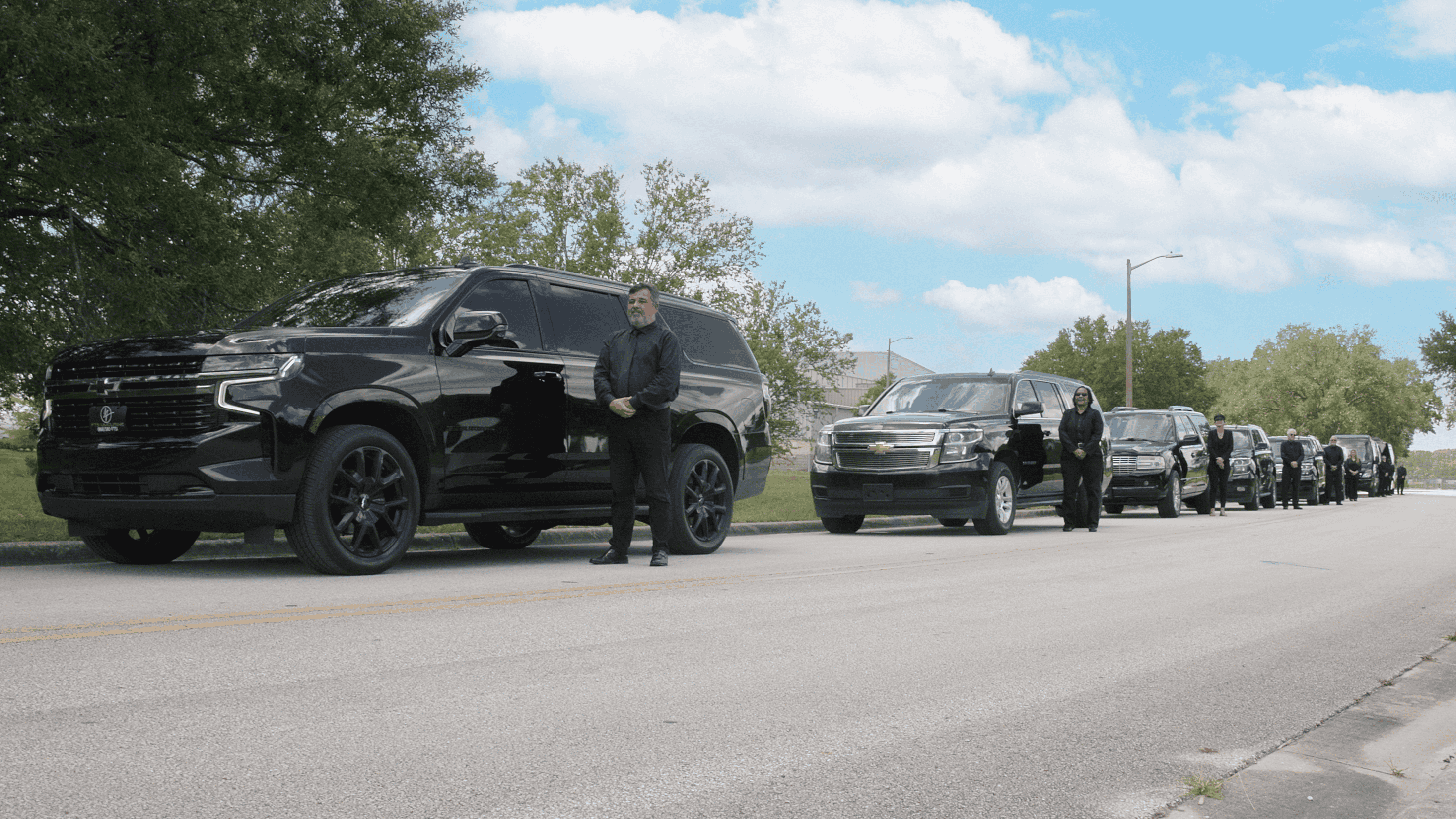 FTS Limousine executive fleet and professional chauffeurs staged for coordinated VIP transportation in Gainesville, FL.