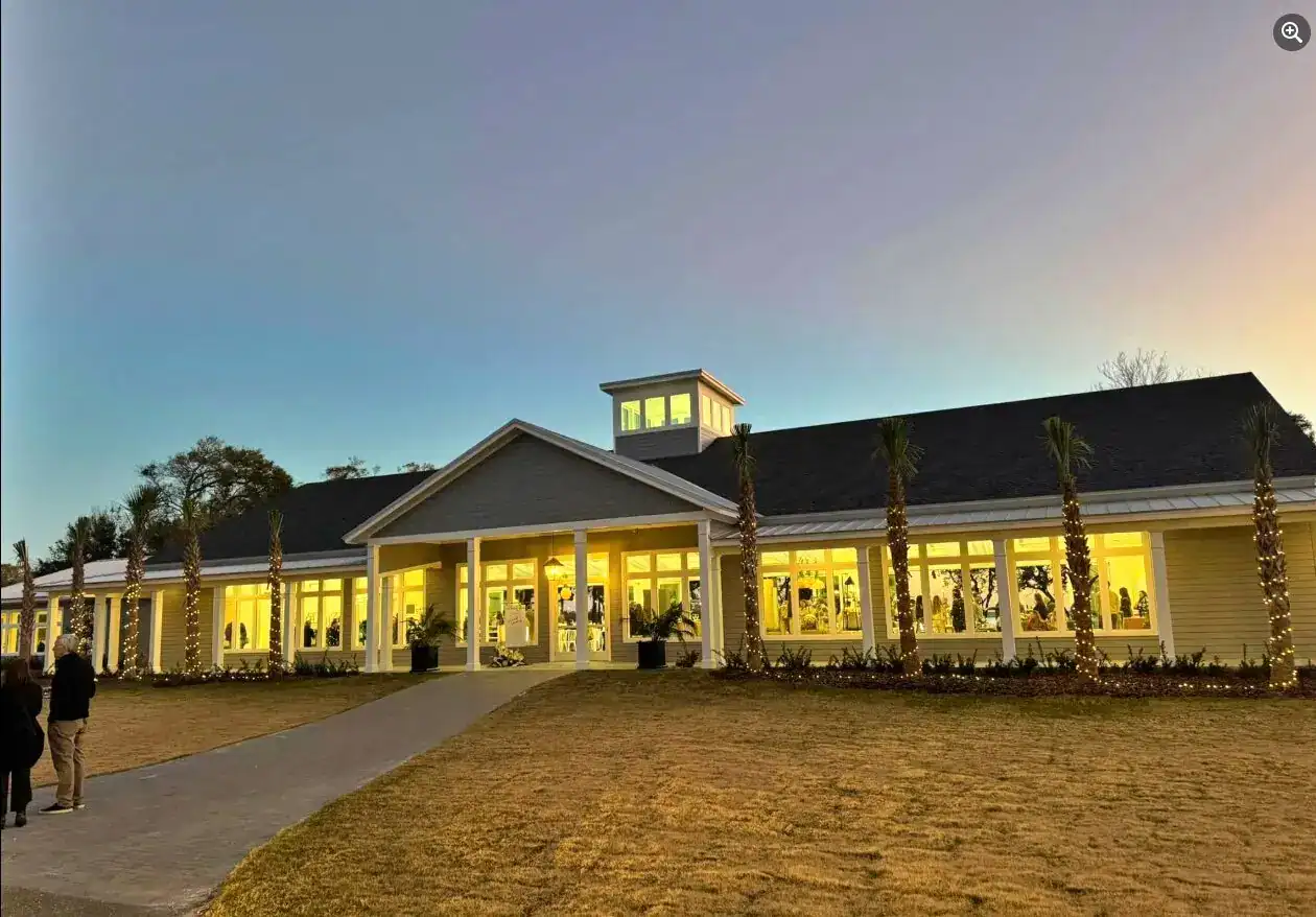Exterior view of The Preserve at Amelia River Club surrounded by lush landscaping and golf course scenery on Amelia Island, Florida.
