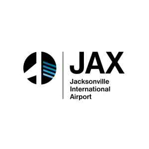 Jacksonville International Airport (JAX) logo representing airport transportation services in Jacksonville, Florida.