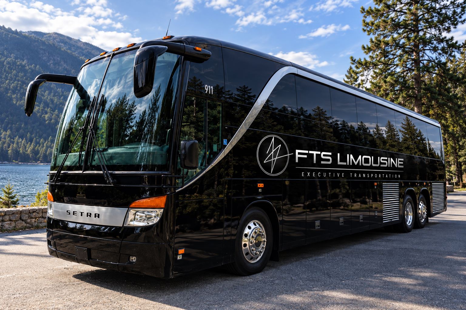 FTS Limousine charter bus providing group transportation in Gainesville, Florida